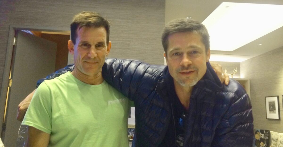 Executive Producer Brad Pitt with Writer Director Andy Lauer on The Tehuacan Project