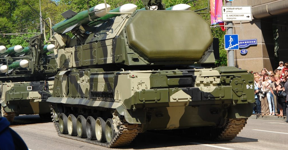 Buk-M2 launcher during the 2009 Victory Parade.