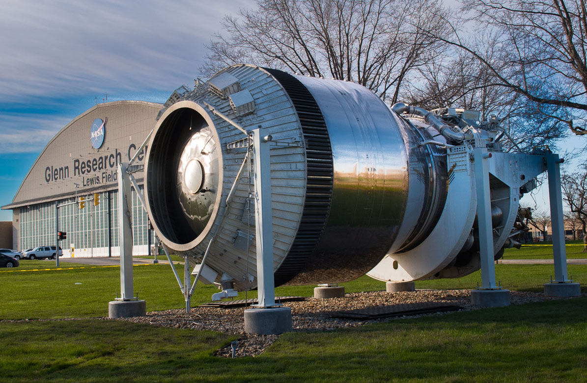 Centaur-G upper stage on display at NASA Glenn Research Center