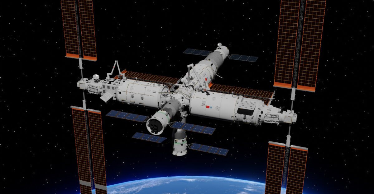 Completed maximum form of Chinese Tiangong Space Station Phase 1 since 3 November 2022
