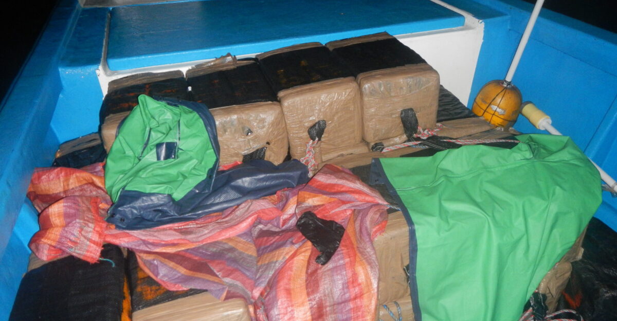 Bales of contraband totaling approximately 600 kilograms were seized by Coast Guard Cutter Active s boarding team from a suspected drug-smuggling go-fast vessel in international waters of the Eastern Pacific Ocean The contraband and suspected smugglers were detained The Active is a 210-foot medium endurance cutter with a top speed of 15 knots and a range of 6 000 nautical miles The cutter is homeported in Port Angeles Washington U S Coast Guard photo by Petty Officer 2nd Class Kenneth Aud Unit U S Coast Guard District 13 DVIDS Tags cutter Port Angeles Active smuggling cocaine Pacific Ocean drug bust bricks medium endurance cutter patrol Washington contraband Eastern Pacific international waters Maritime Patrol Craft interceptor boat Noegenesis