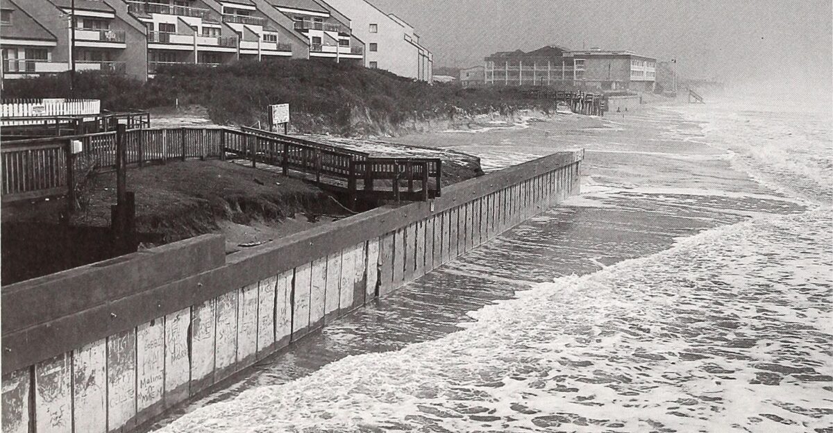 Bulkheads contribute to erosion at Pine Knoll Shores North Carolina Title Coast watch Identifier coastwatch00uncs 11 find matches Year 1979 1970s Authors UNC Sea Grant College Program Subjects Marine resources Oceanography Coastal zone management Coastal ecology Publisher Raleigh N C UNC Sea Grant College Program Contributing Library State Library of North Carolina Digitizing Sponsor North Carolina Digital Heritage Center View Book Page Book Viewer About This Book Catalog Entry View All Images All Images From Book Click here to view book online to see this illustration in context in a browseable online version of this book Text Appearing Before Image who can advise them further about the regulations that may affect their invest- ment Dixon says I also insist that they check on insurance prior to making a final decision The National Flood Insurance Program NFIP created in 1968 provides affordable flood insurance for hazardous areas This insurance has helped bring economic stability and improved standards of construction to these areas Opponents of the NFIP argue that people would not build in these locations if this insurance were not available While flood insurance can be bought at an affordable cost it covers only damage to the structure from flooding It does not cover the loss of land from erosion Securing adequate homeowners insurance for wind damage to coastal property has become a critical issue since Hurricane Fran Not only are insurers refusing to write new policies and canceling old ones they also are raising premiums and cutting benefits on existing policies There is no law in this state that requires insurance companies to write homeowners insurance says Daschiel Propes chief deputy commissioner of the N C Department of Insurance He adds that his department is concerned about the problem and is working to find a solution for insurers as well as property owners The North Carolina Beach Plan established in the 1960s as a market of last resort for beach areas is costly and was never intended to be the only source of homeowners insurance for beach properties There is a concern that the inability to obtain affordable homeowners insurance is a serious threat to the residential real estate market as a result of Text Appearing After Image recent hurricanes says Bob McKoy president of the Wilmington Regional Association of Realtors McKoy met in January with Propes and real estate representatives from 11 other coastal counties to discuss the situation This could have a negative impact on our business There is a need for us to be proactive in trying to prevent that from happening And the implications might be felt well beyond the coast A significant portion of North Carolina s income each year comes from tourism and taxes on property sales A negative impact on the coastal real estate industry would eventually be felt throughout the state possibly through a tax increase for all state residents not just those along the coast Meanwhile experts are trying to find more hurricane-resistant methods of construction in coastal areas One of the best ways to look at what things work along the coast and what things don t is to go in and look at buildings in areas that have been hit by hurricanes says Spencer Rogers North Carolina Sea Grant s coastal erosion and construction specialist There are usually some very clear-cut reasons why some survive and some fail First of all the cardinal rule is never ever to get hit by a wave Rogers isn t joking The greater damage in a storm is usually sustained from surging water rather than strong winds At Left Bulkheads contribute to erosion at Pine Knoll Shores Scon D Taylor 18 EARLY SUMMER 1998 Note About Images Please note that these images are extracted from scanned page images that may have been digitally enhanced for readability - coloration and appearance of these illustrations may not perfectly resemble the original work