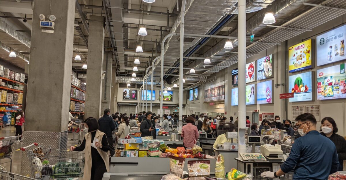 Checkout at Costco in Korea