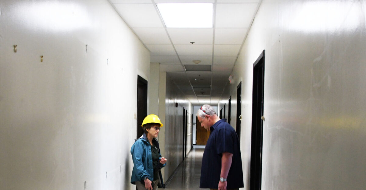 Pictured USGS HVO Scientist in Charge Tina Neal left and Dept of Interior Secretary David Bernhardt DOI Photo Tami A Heilemann
