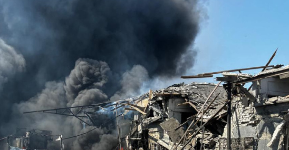 Destructions in Pokrovsk Donetsk region of Ukraine after Russian missile attack on Ukraine on 8 July 2024 A transport company was damaged 3 people died there 2 people were injured 1 2