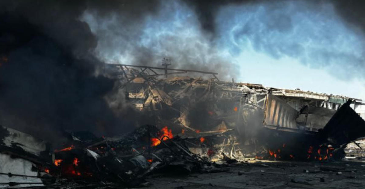 Destructions in Pokrovsk Donetsk region of Ukraine after Russian missile attack on Ukraine on 8 July 2024 A transport company was damaged 3 people died there 2 people were injured 1 2