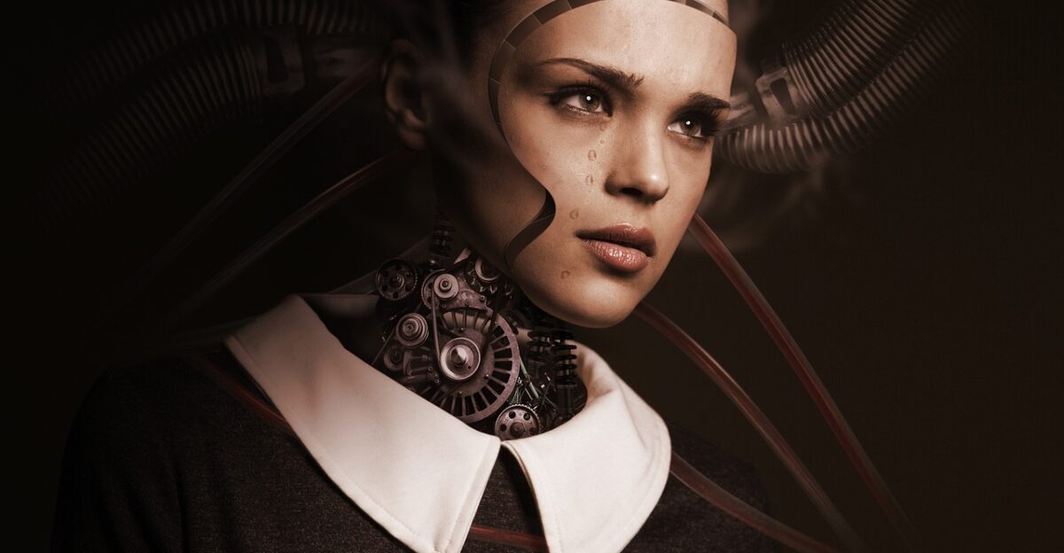 robot woman face cry sad artificial intelligence future machine digital technology sad girl robotics girl human android circuit board binary connections cyborg digitization science fiction ai