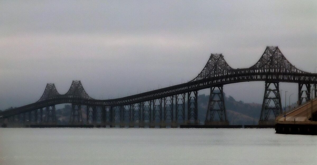 san rafael bridge san francisco california usa iron haze digital manipulation photo art gray digital gray bridge