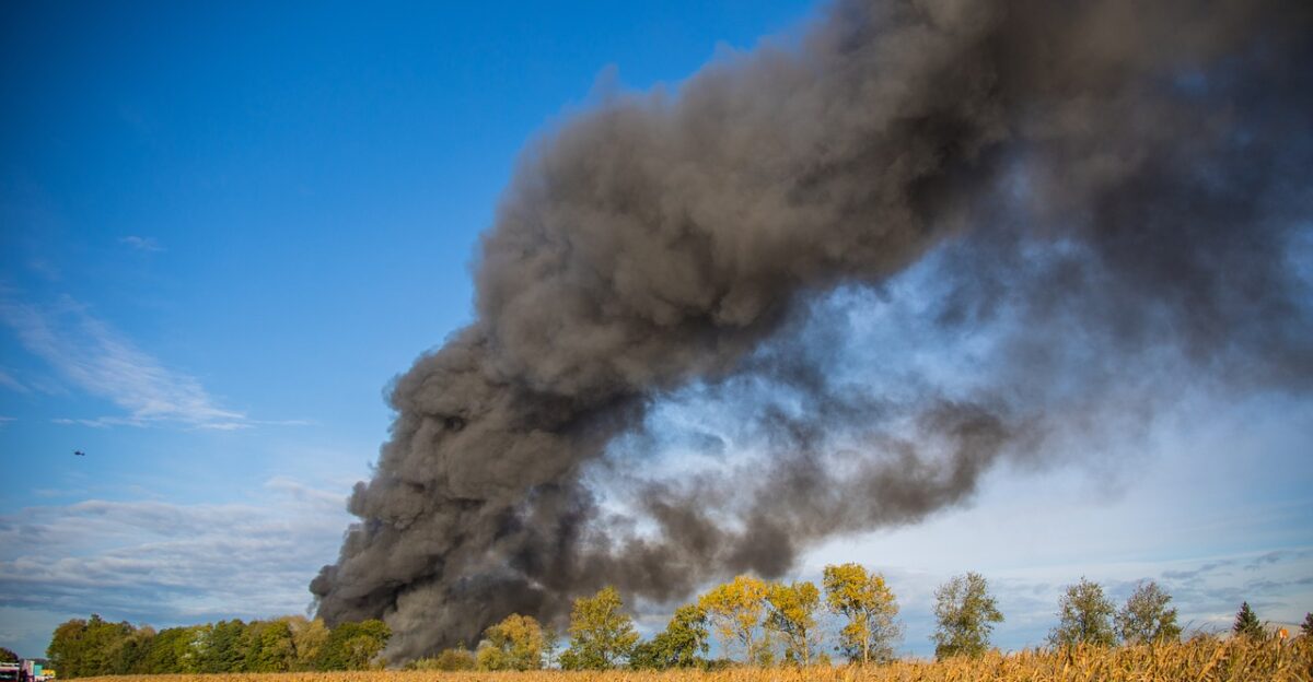 fire smoke fire fighters industry environmental pollution burn