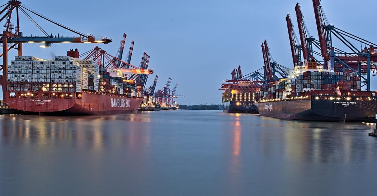 port nature ship water sea crane freight export import charge logistics container