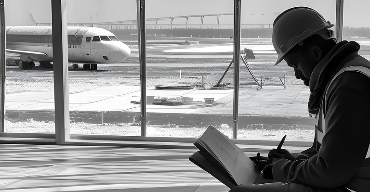 airport, plane, work, engineer, architecture, employee, building