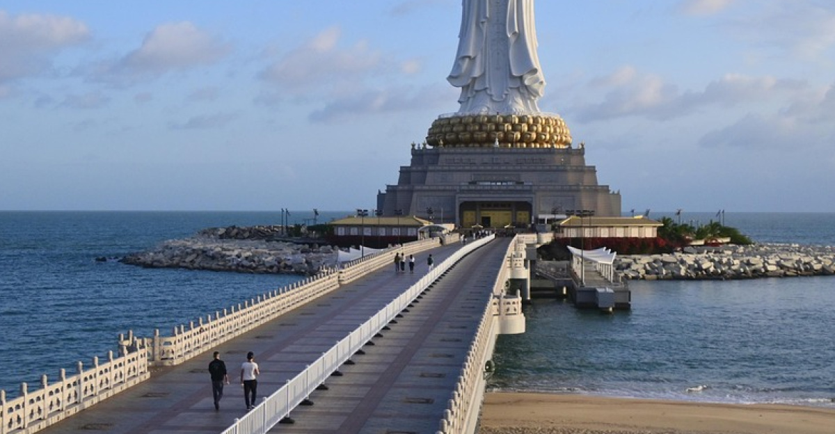 sanya, the south china sea goddess of mercy, the sea, religion, sanya, sanya, sanya, sanya, sanya