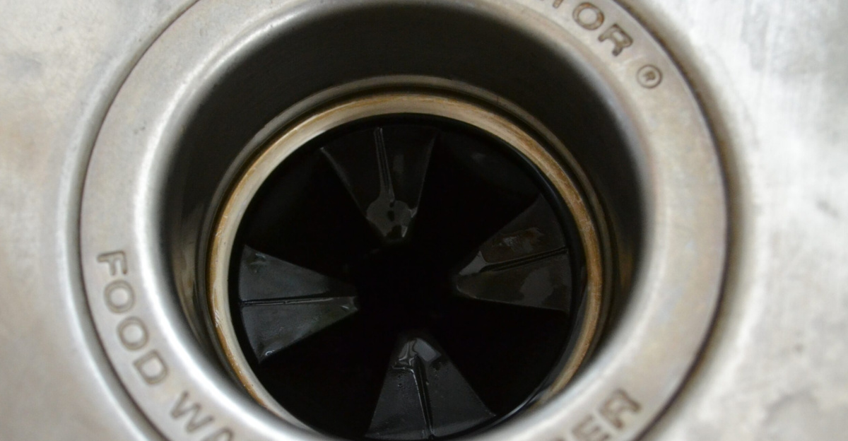 Garbage disposal top view