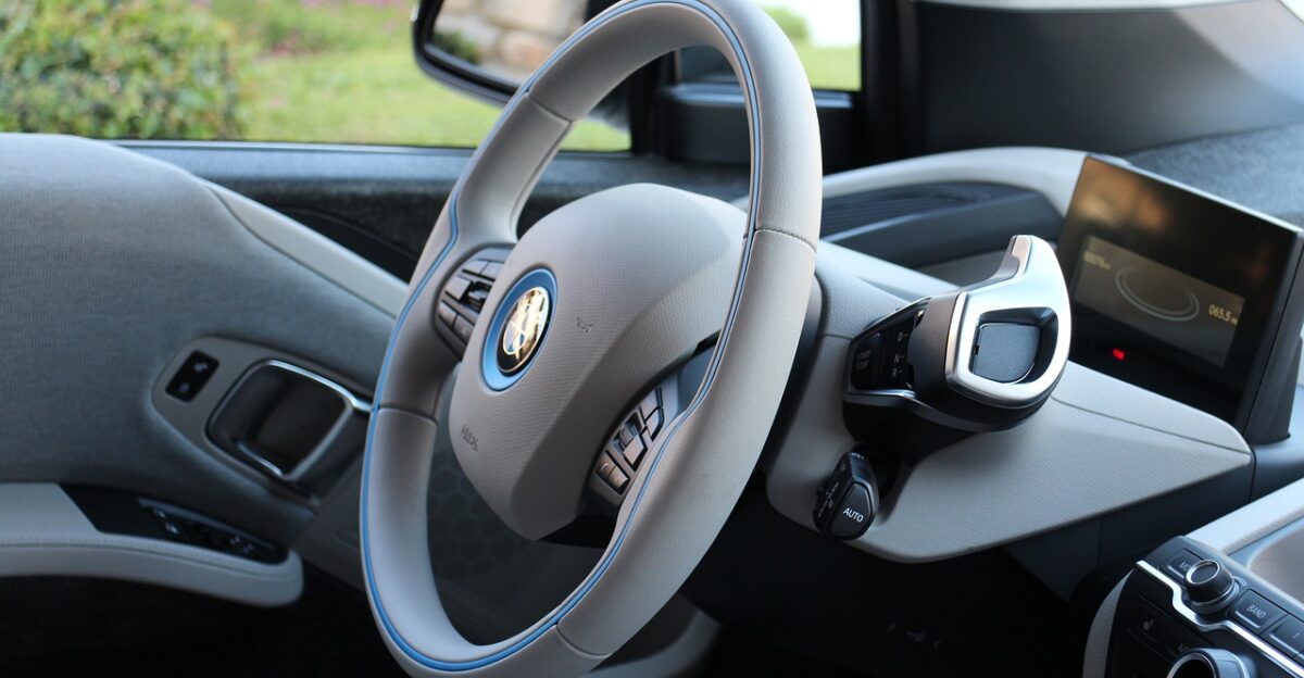 bmw bmwi3 i3 car car wallpapers automobile ev electric sedan interior blue car blue interior