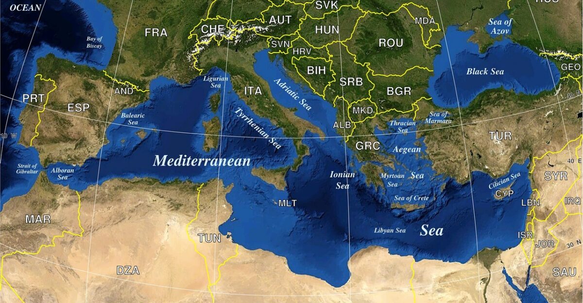 geography map mediterranean sea europe political countries nature school education