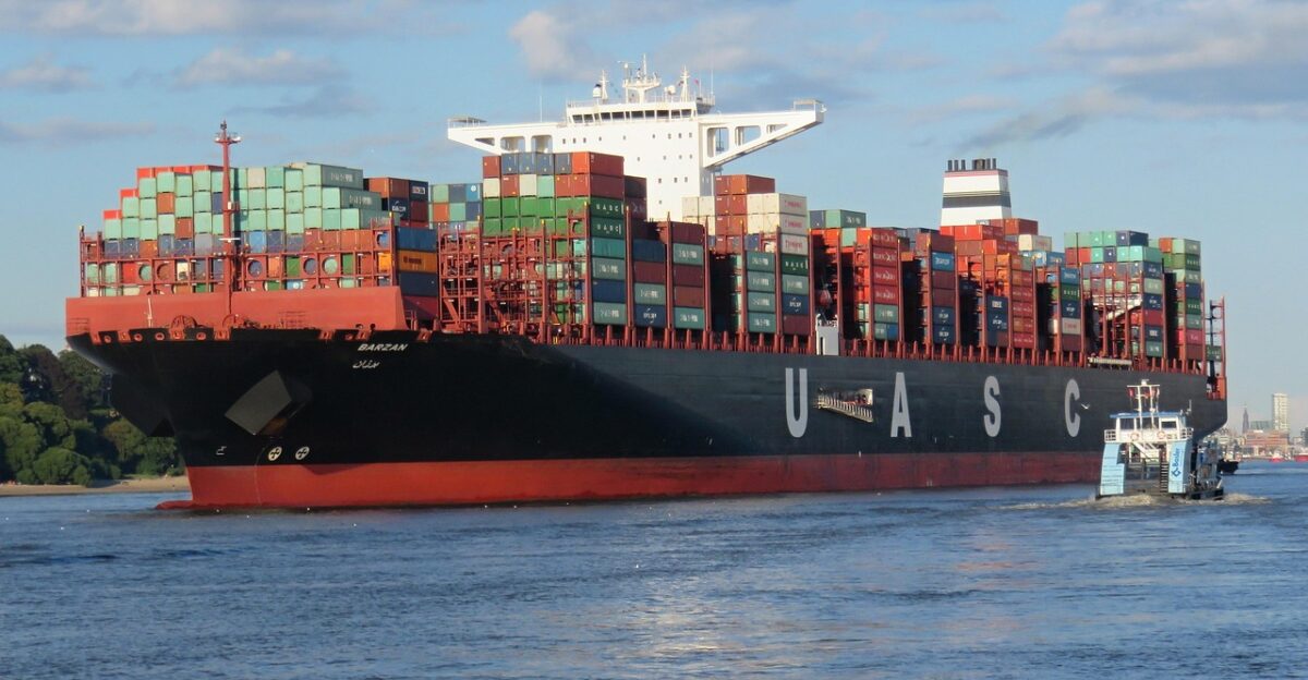 container ship container ship port hamburg container freighters shipping nature boat water container terminal elbe cargo ship channel transport water transport maritime container handling traffic waterway container port in hamburg vessel