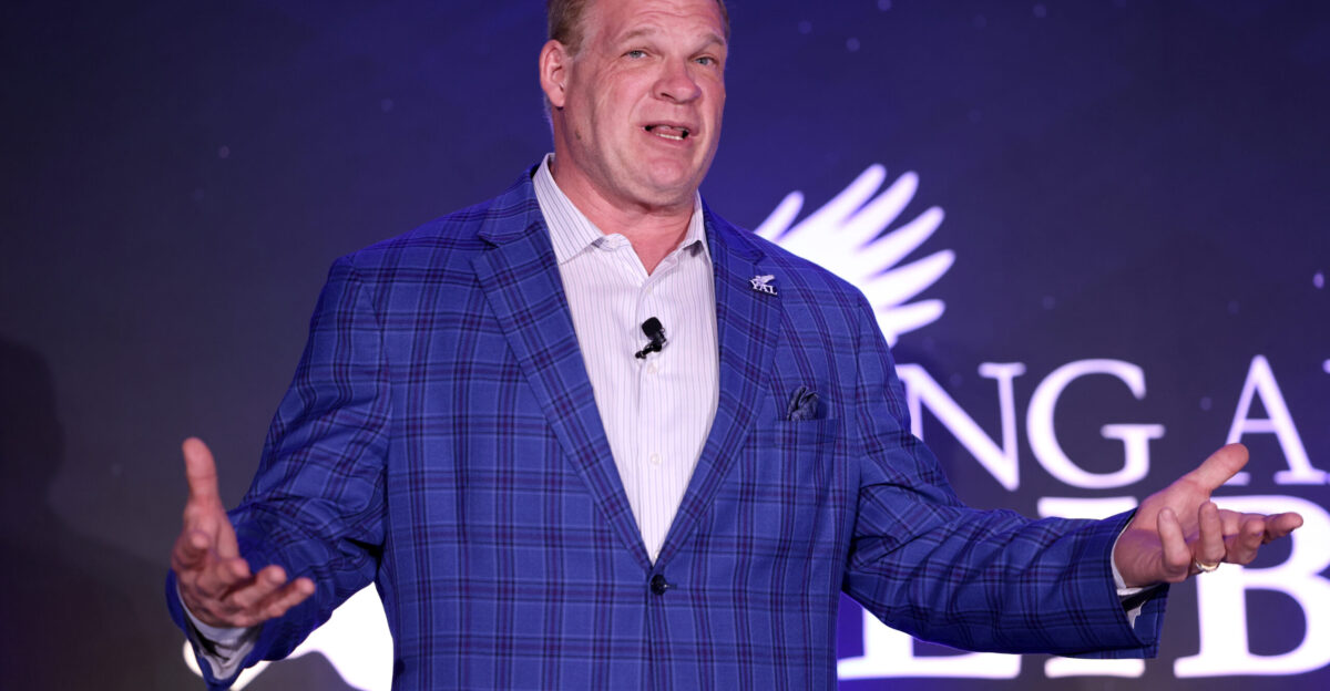 Mayor of Knox County Tennessee Glenn Kane Jacobs speaking with attendees at the 2025 Atlanta Young Americans for Liberty Spring YALCON Series at the Hilton Garden Inn Atlanta Airport Millenium Center in Atlanta Georgia Please attribute to Gage Skidmore if used elsewhere