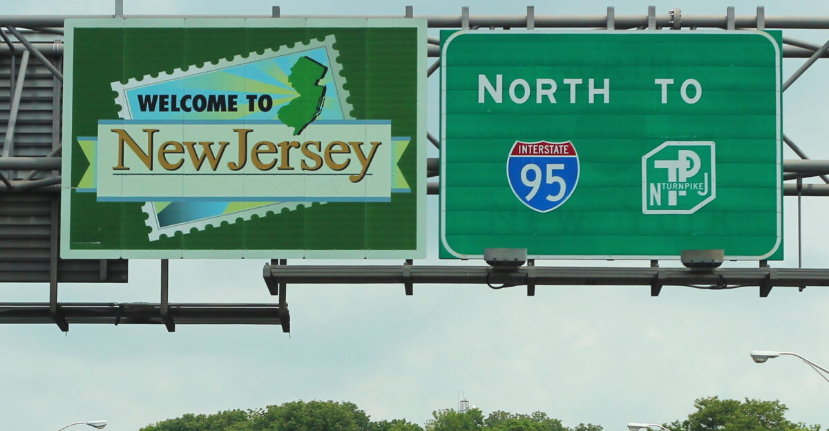 I-95 North - Welcome to New Jersey Sign