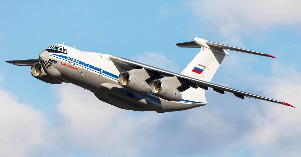 Ilyushin Il-76MD-90A flying