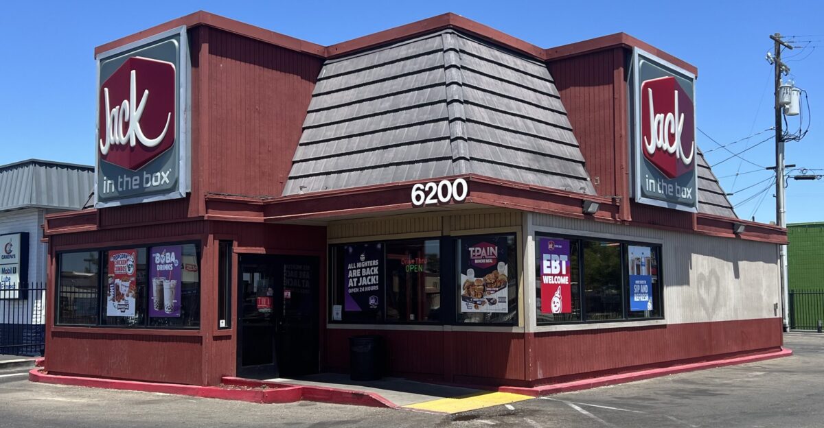 A Jack in the Box restaurant in Stockton California