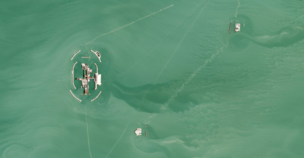 Kashagan Oil Field Kazakhstan July 14 2016 This enormous facility in the Caspian Sea was built to draw oil and gas from the Kashagan Oil Field-one of the largest contemporary oil discoveries The facility plagued by logistical delays and malfunctioning equipment has yet to begin normal operations