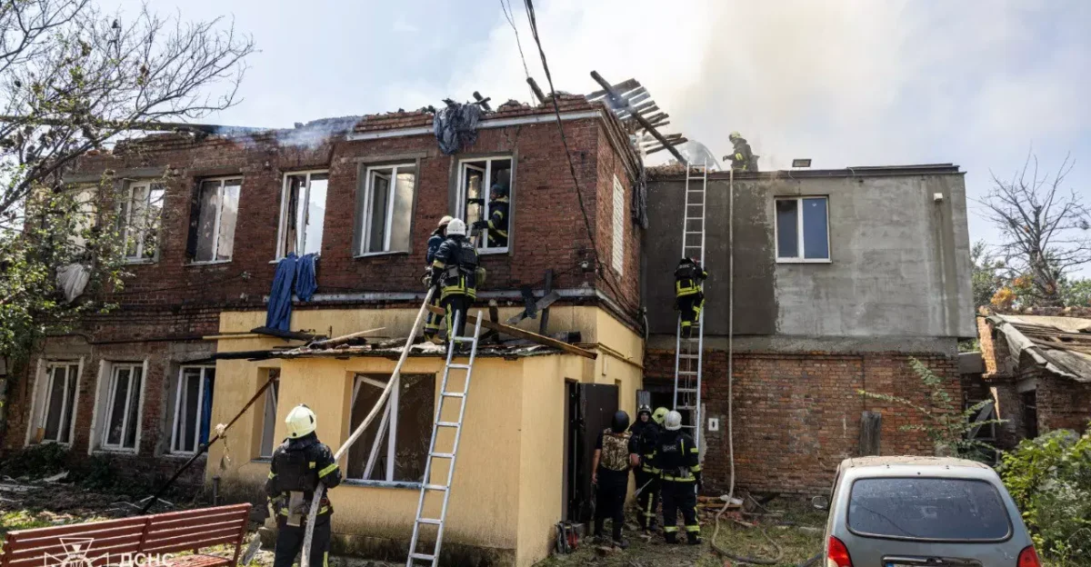 Russian drone strike on Kharkiv on the 7th of July 2025 Destructions on residentials area and Kharkiv old town