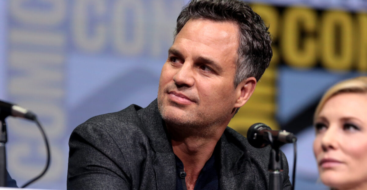 Mark Ruffalo speaking at the 2017 San Diego Comic Con International for Thor Ragnarok at the San Diego Convention Center in San Diego California Please attribute to Gage Skidmore if used elsewhere