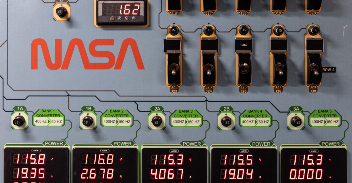 A pannel in NASA's P-3 aircraft shows various readings during the 2025 Student Airborne Research Program (SARP) internship.