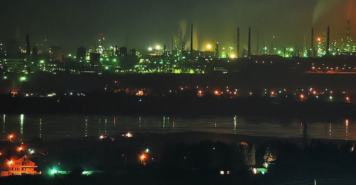 The oil rafinery Lukoil Neftohim in Burgas Bulgaria