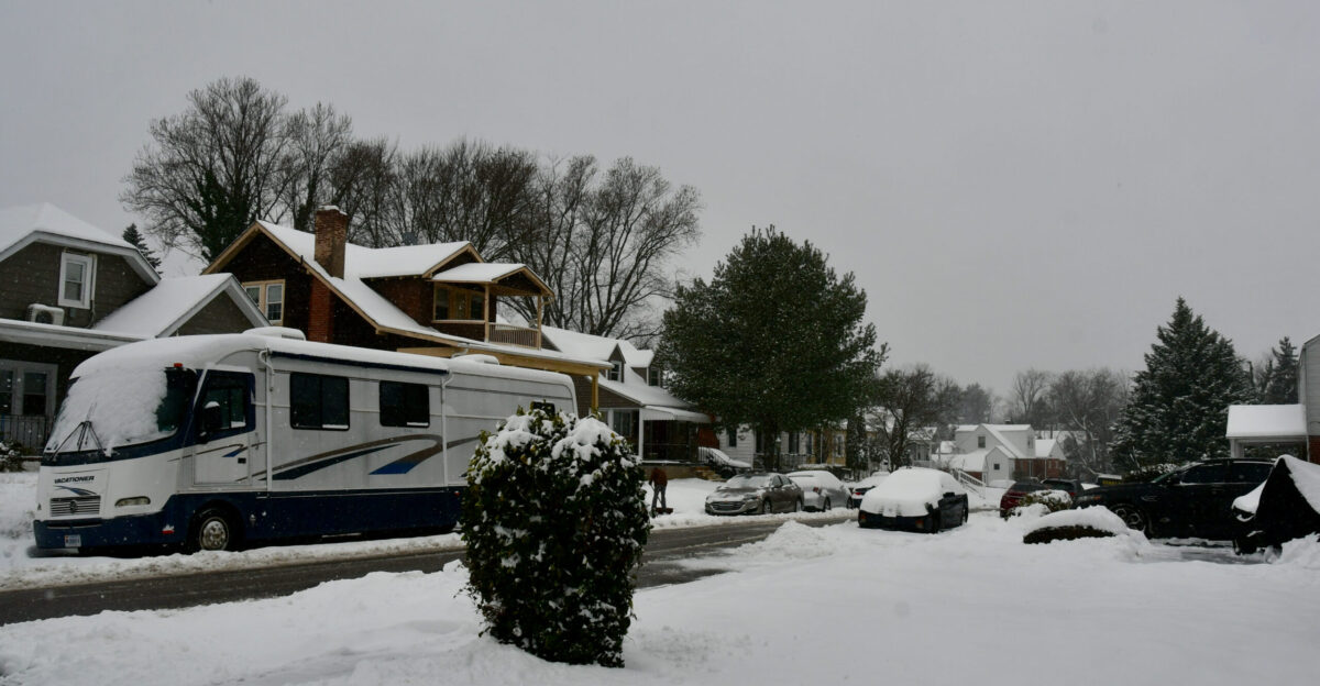 Woodlawn Village in Baltimore County Maryland during the January 5-6 2025 snowfall event