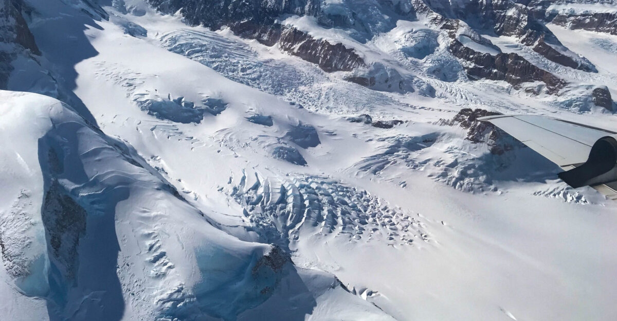 This is an photograph from the Oct 31 2017 Operation IceBridge flight over the Larsen C For the last nine years NASA s Operation IceBridge has been flying over Antarctica to measure changes in land and sea ice at the bottom of the world Soon after beginning this year s campaign the mission flew over one of the most obvious signs of change in 2017 a giant iceberg the size of Delaware that recently calved off of the Larsen C ice shelf This iceberg is more than 600 feet thick and has a total volume twice the size of Lake Erie Even so it won t contribute any more to sea level rise as it s been floating as part of an ice shelf for a long time Scientists are still researching whether the removal off all that ice will have any effect on the flow rates of glaciers upstream from the Larsen C Caption Descent down to Hektoria Glacier Credit NASA Nathan Kurtz More about NASA s Operation IceBridge NASA image use policy NASA Goddard Space Flight Center enables NASA s mission through four scientific endeavors Earth Science Heliophysics Solar System Exploration and Astrophysics Goddard plays a leading role in NASA s accomplishments by contributing compelling scientific knowledge to advance the Agency s mission Follow us on Twitter Like us on Facebook Find us on Instagram