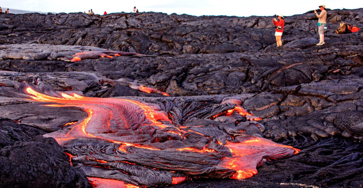 This area is an open area in the national park on the coastal plain located beneath the pali and mauka of the Kamokuna ocean entry NPS Photo Janice Wei 8 30 2017