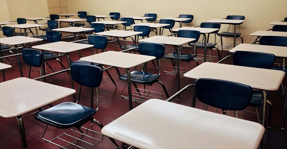 Classroom Chair and Desk Free Stock Photo