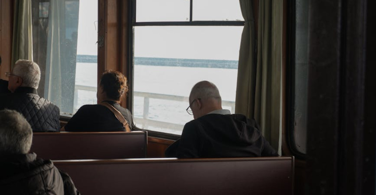 human portrait on the ferry