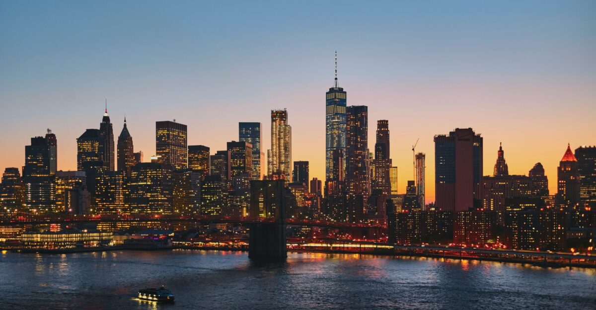 panoramic photography of Brooklyn Bridge