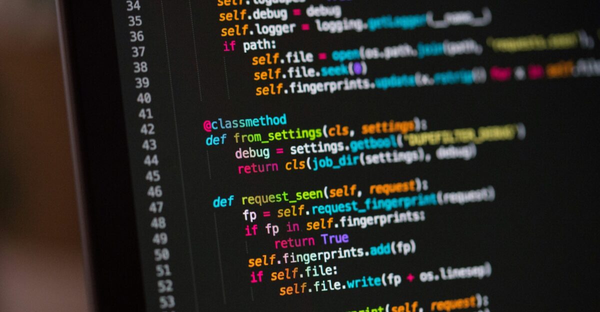 a computer screen with a bunch of code on it