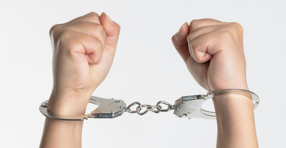 person showing handcuff