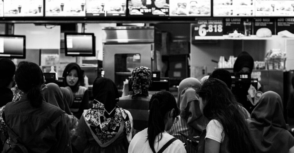 group of people on the fast food chain