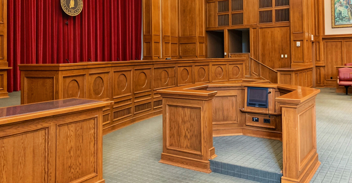 architectural photography of trial court interior view