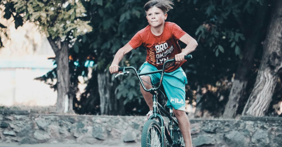 boy riding bike