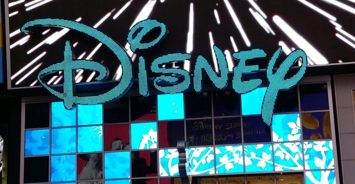 Disney store with large LED screen