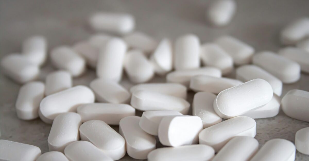 white medication pills on brown surface