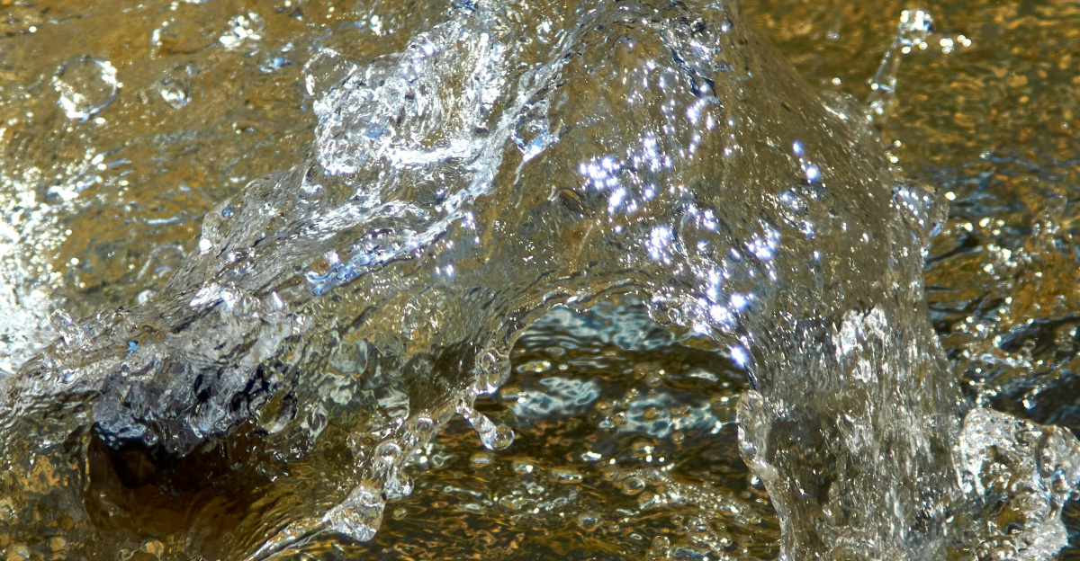 water splash on brown sand