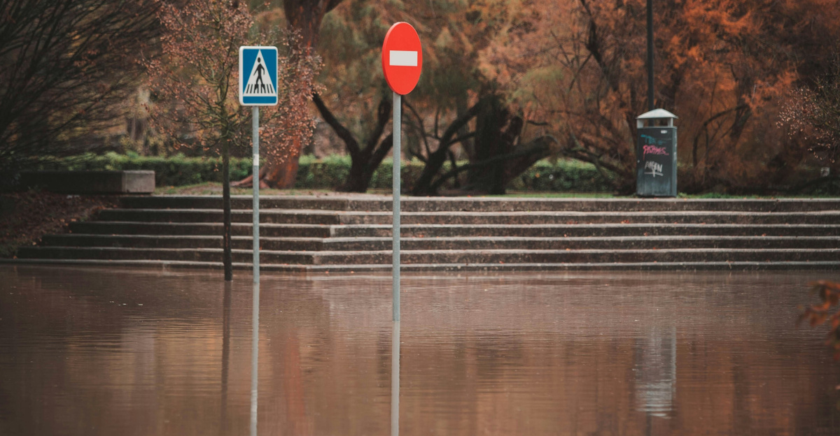 a red stop sign sitting on the side of a road