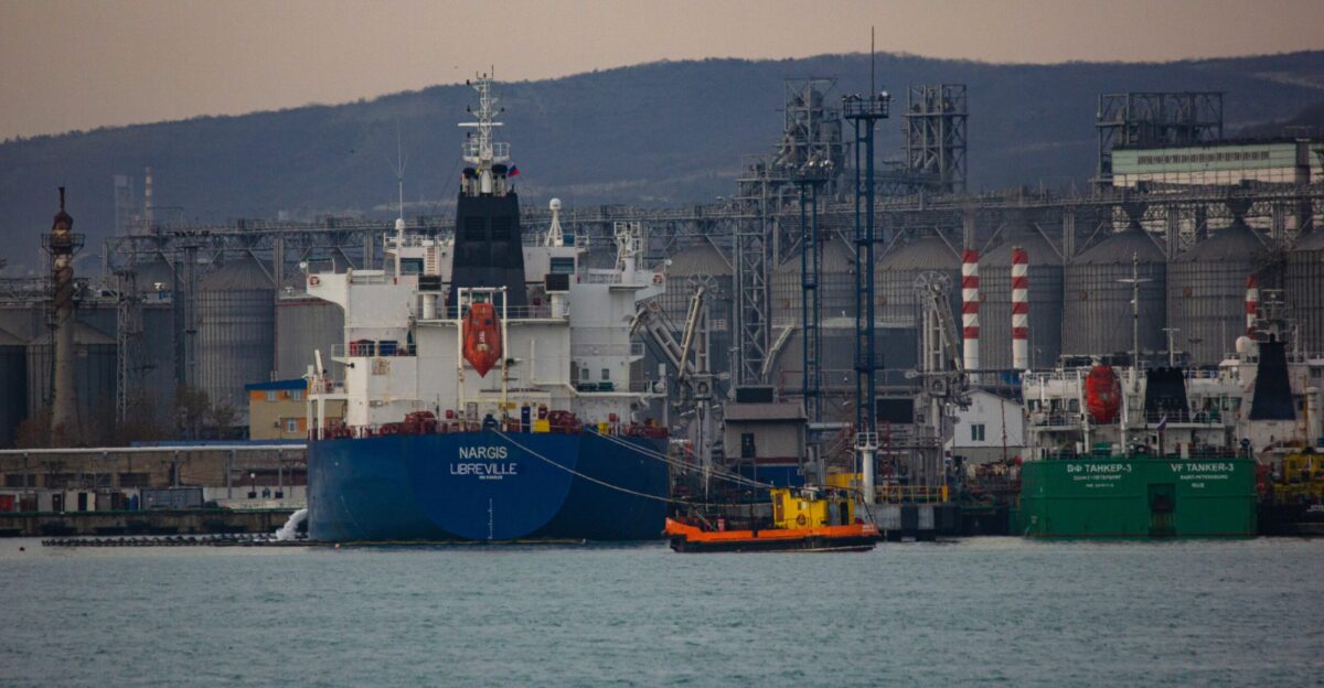 a large blue and white boat in the water