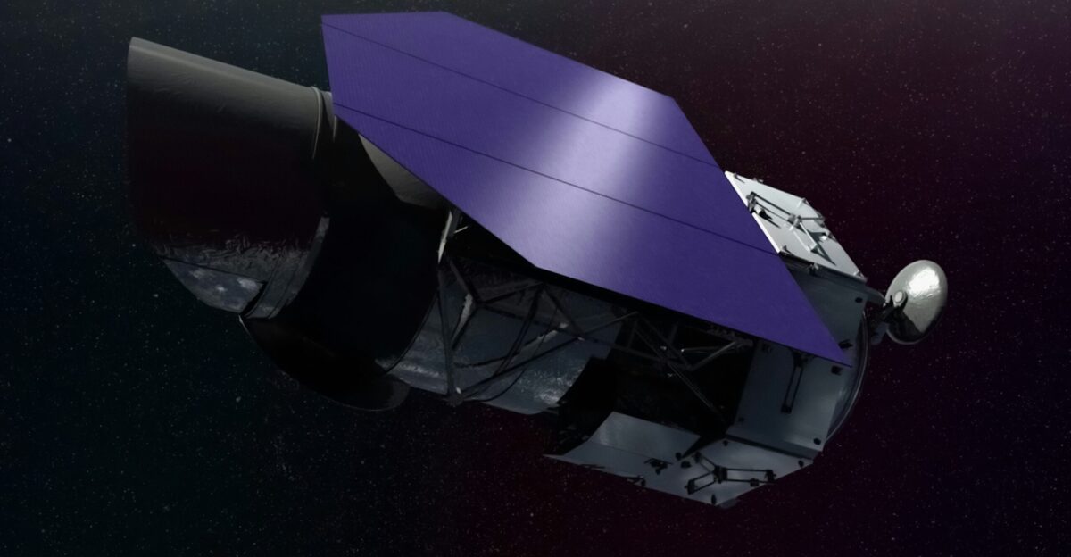 an artist s rendering of a space satellite