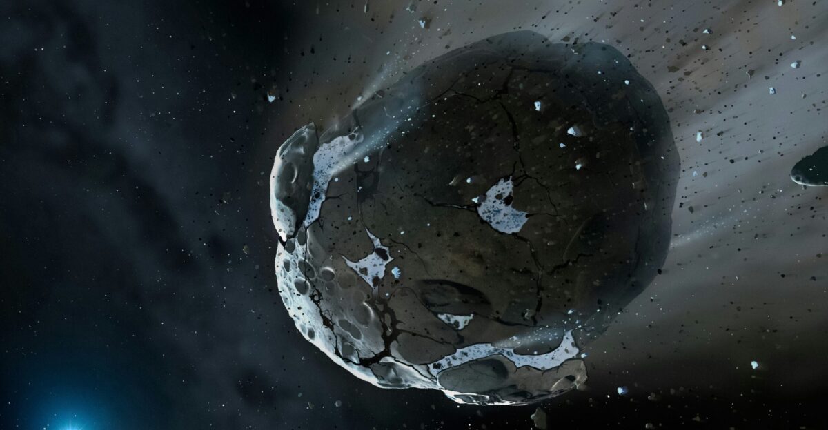 an artist s rendering of a planet in space