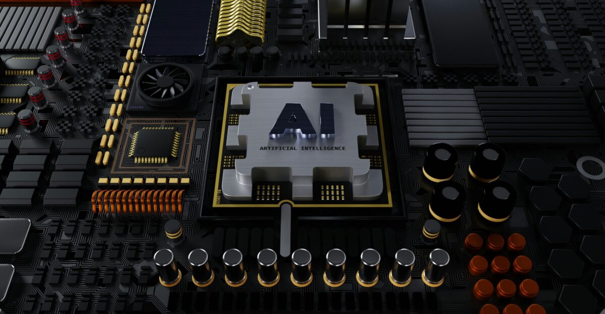 a close up of a computer motherboard with many components