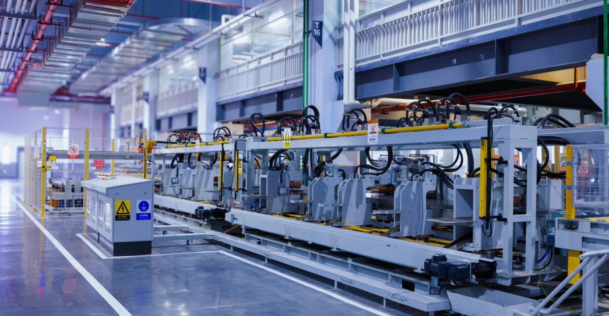 a large machine in a large building