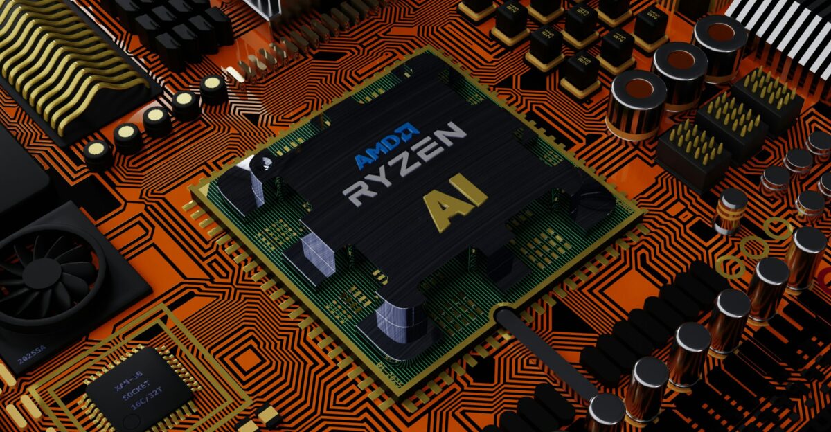 a close up of a computer processor chip